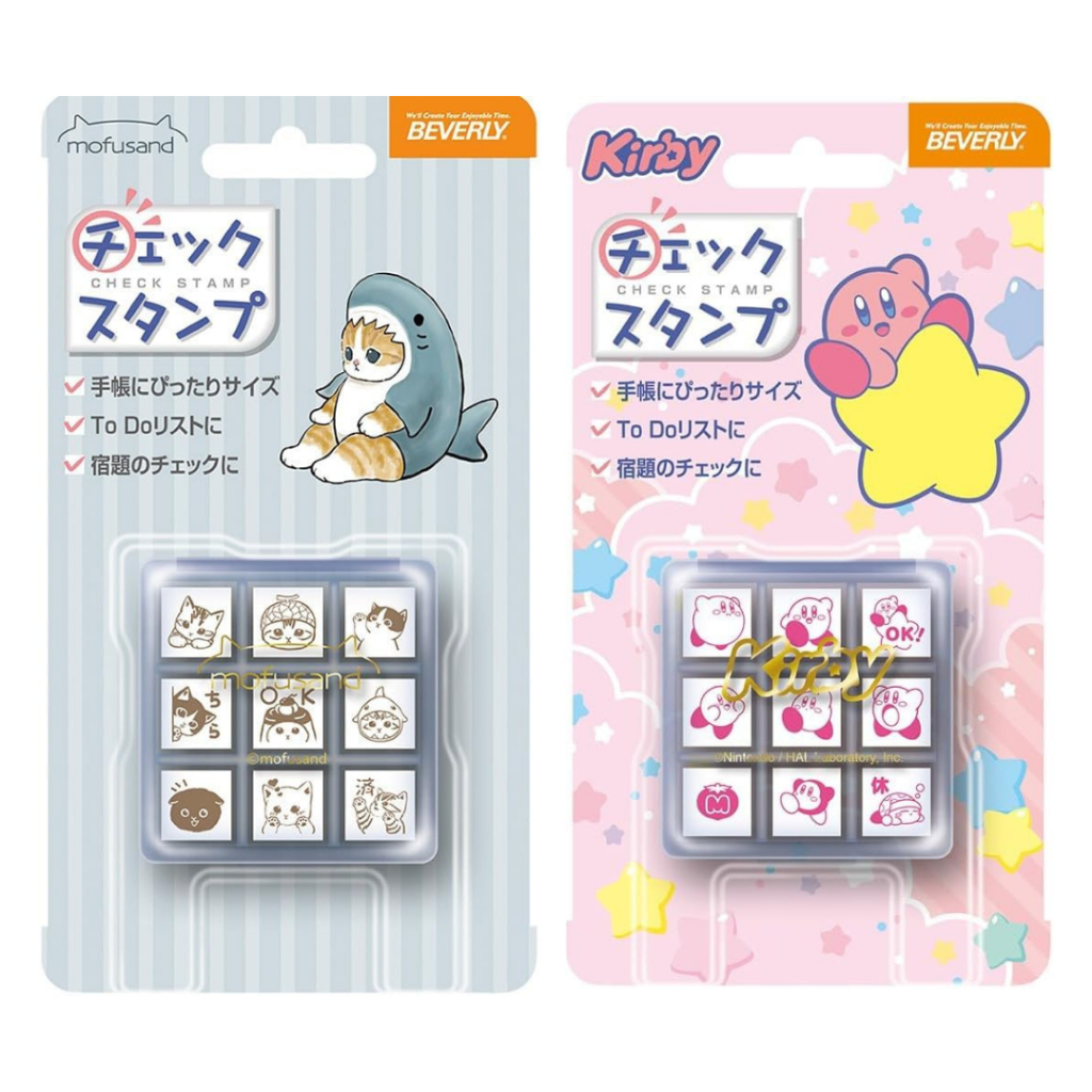 

Beverly Mini Stamp Set Mofusand Nintendo Kirby Stempel Journal Tanpa Tinta Limited Edition