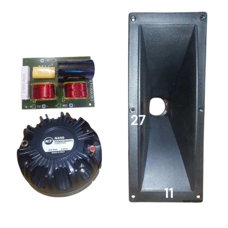 Paket Tweeter RCF N450 Plus Corong 11x27 Dan Crossover 2 Way
