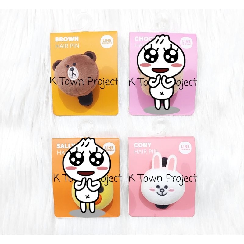 [READY - CLEARANCE SALE] LINE FRIENDS HAIR PIN CLIP BROWN CONY CHOCO SALLY HAIR PIN CLIP LINE FRIEND