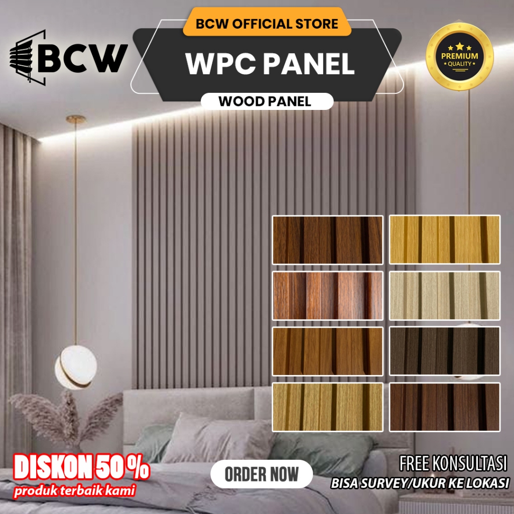BCW - Wood Panel WPC Dinding Motive Kayu - WPC Panel