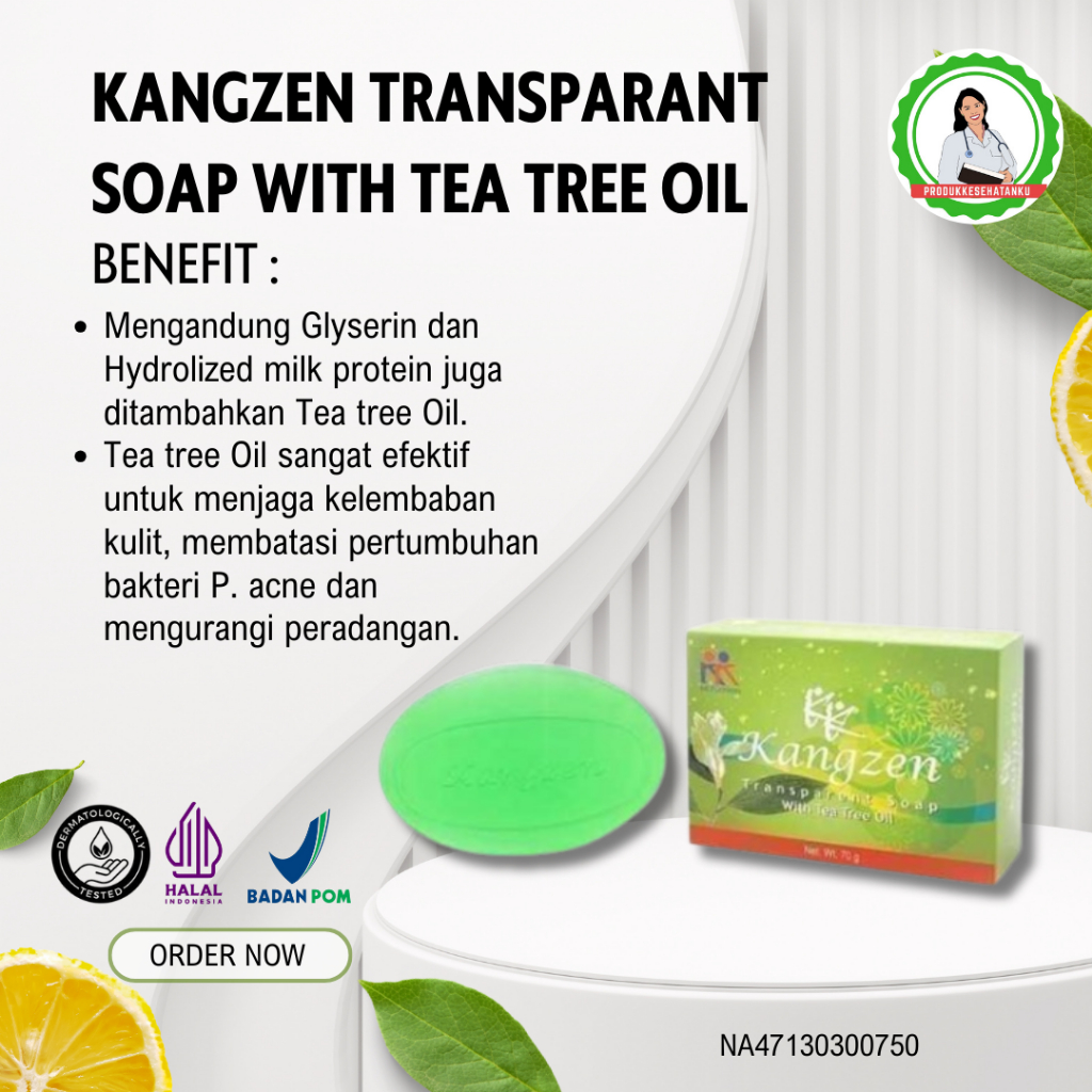 Kangzen Soap Transparant Tea tree Oil TTO Original KK Indonesia