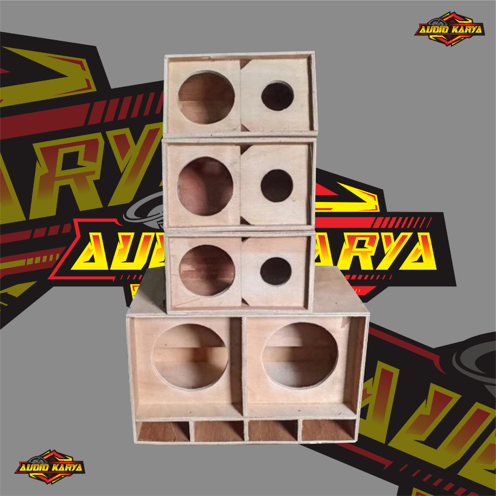 satu set BOX miniscup dobel 6 inch + line array 3 box 4 inch - Audio Karya