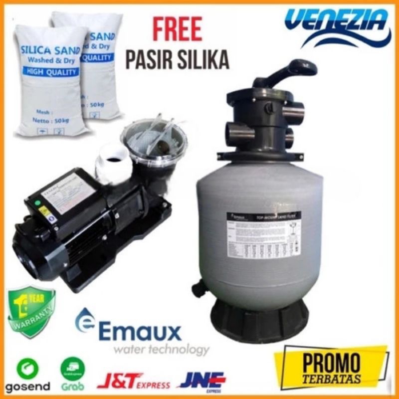 Pompa Kolam Renang Venezia Stp50+Sand Filter Kolam Renang Orange