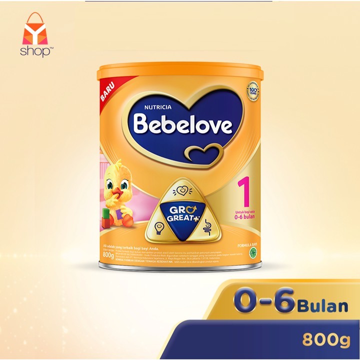 

Bebelove 1 Susu Pertumbuhan Usia 0-6 Bulan - 800gr - 400gr - 2 x 400gr