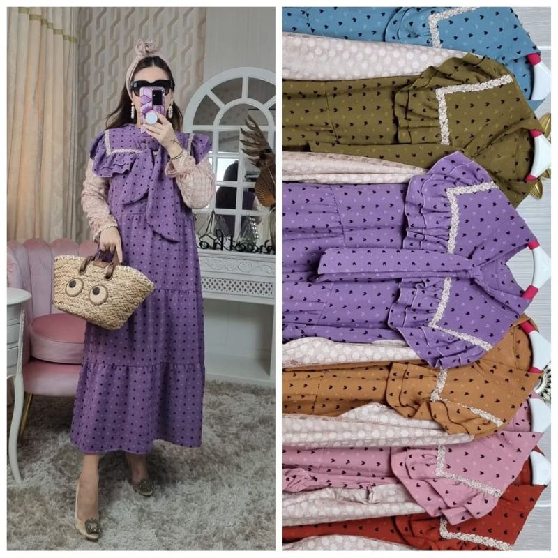 MIDI dress Ruby Love two tone