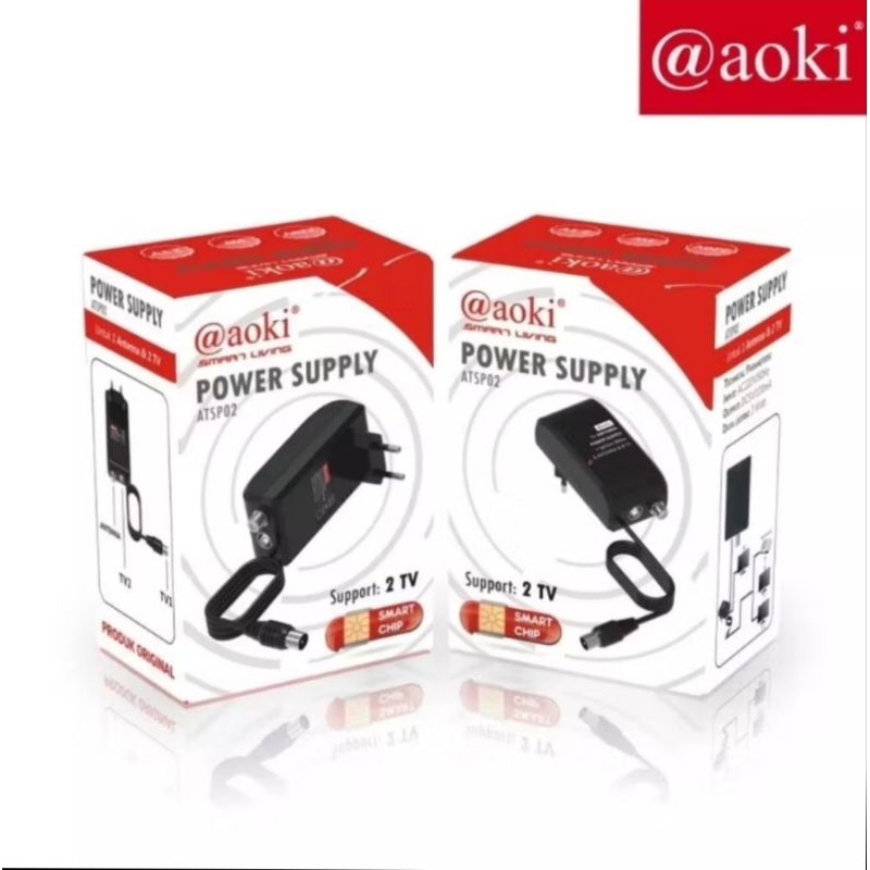 Adaptor, Booster, Power Supply Antena TV Digital ATSP02 AOKI