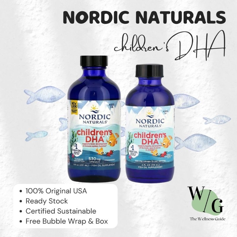 NORDIC NATURALS CHILDREN DHA AGES UNTUK 1-6 TAHUN | RASA STRAWBERRY 237ML