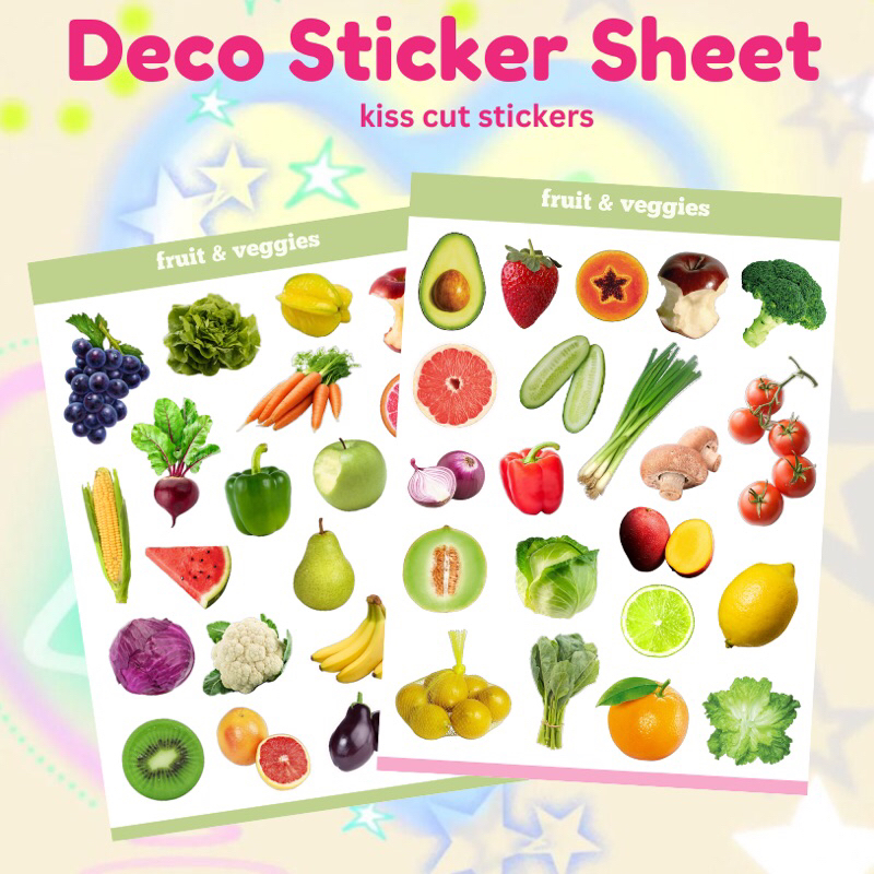 

CUTE DECO STICKER SHEET / KAWAII DECO STICKER FOR JOURNALING SCRAPBOOK