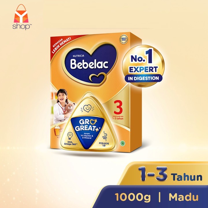 

Bebelac 3 Madu 1000gr 800gr 2X800gr 400gr - Susu Pertumbuhan Tahap 3 (1-3 Tahun)