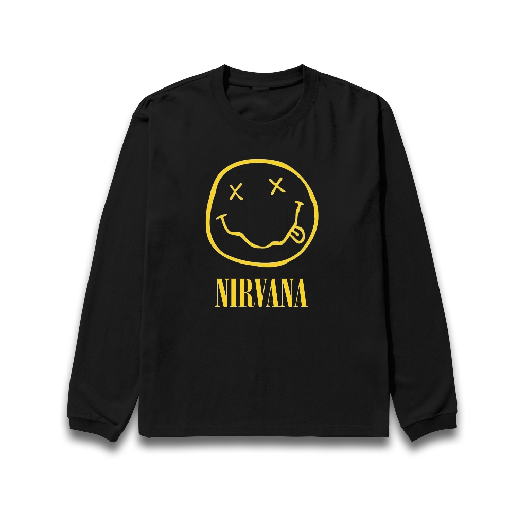 Long sleeve Band Nirvana - Kaos Lengan Panjang Cotton 24s