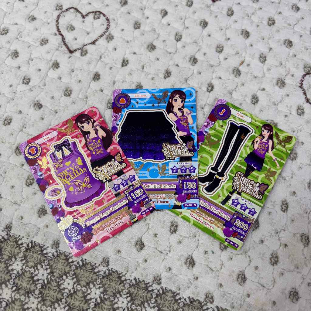 aikatsu card kartu spicy ageha (asli)
