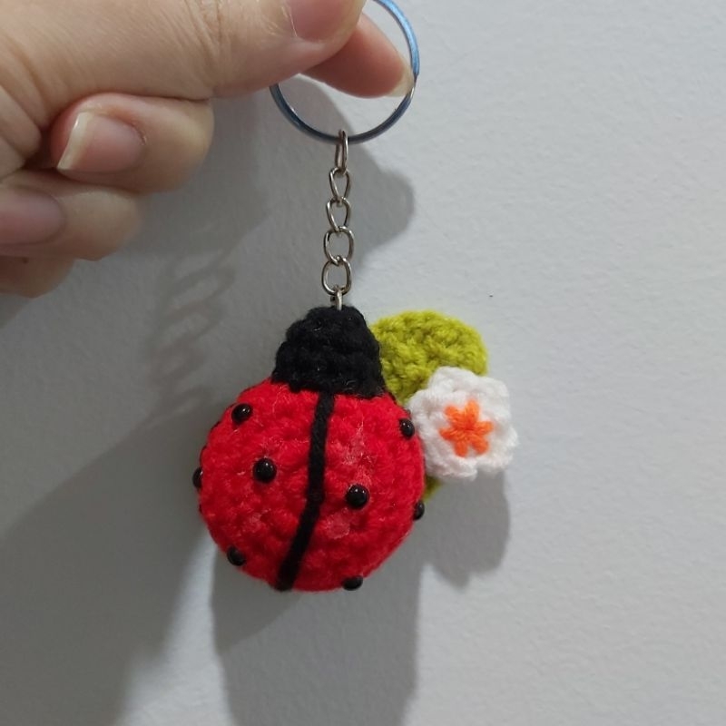 Boneka Rajut Kepik | Ladybug Amigurumi Crochet Keychain | Gantungan Kunci Rajut | Bag Charm