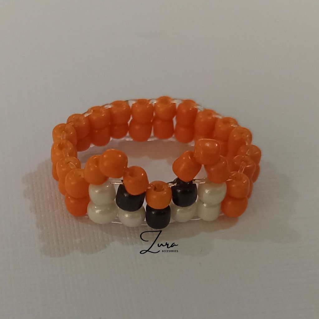 Cincin Manik Manik Motif Fox atau Rubah Banjarmasin Kalimantan Selatan