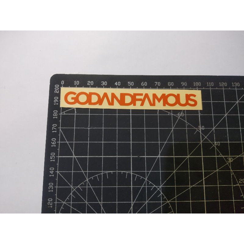 

stiker cutting god and famous