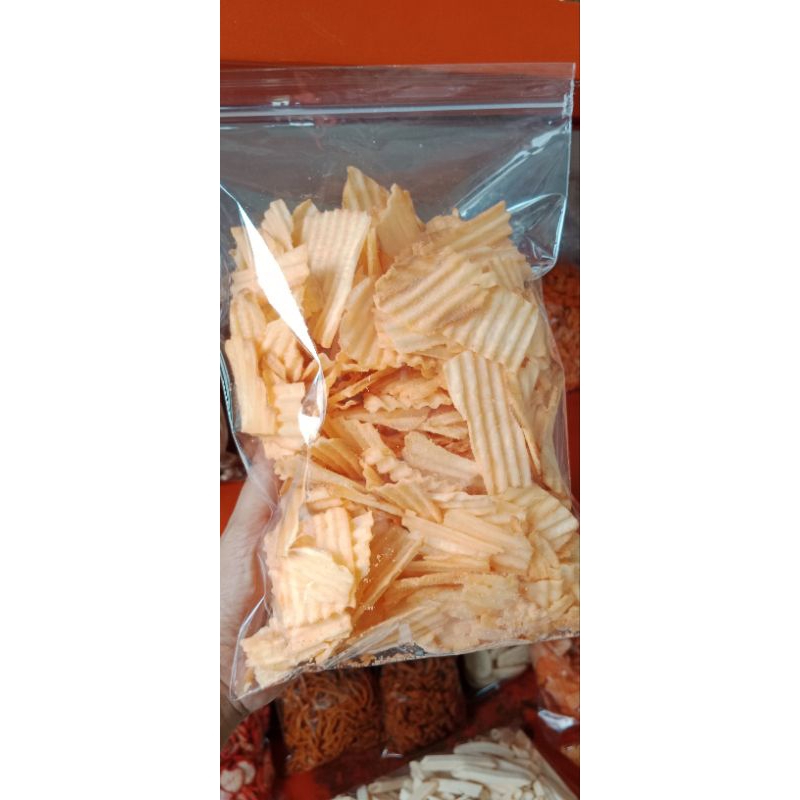 

Keripik singkong tes rasa keju