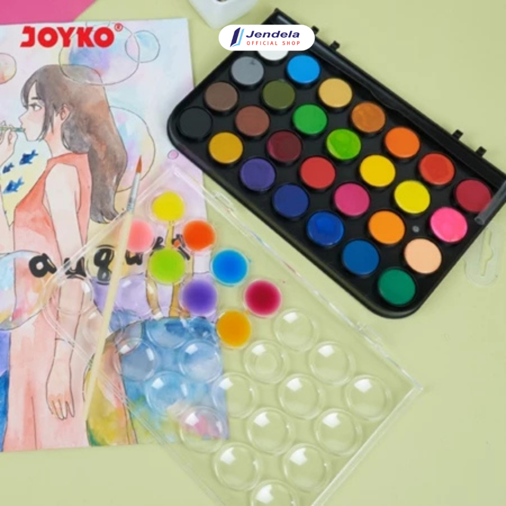 

Watercolor Set Joyko Cat Air WC-3 Perlengkapan Seni 12 & 48 Warna Alat Melukis ATK