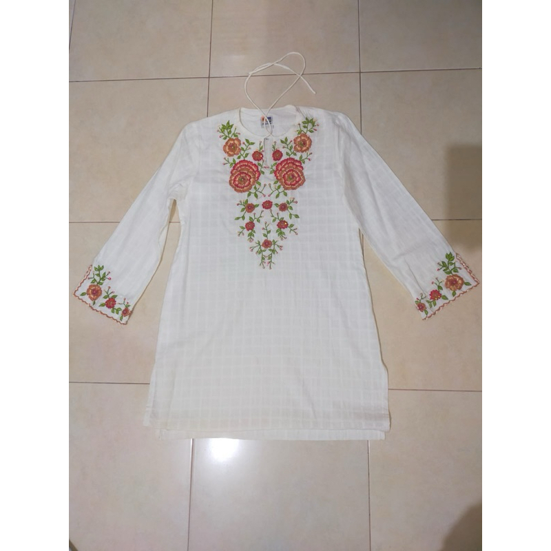 Preloved Baju stelan bunga bordir payet