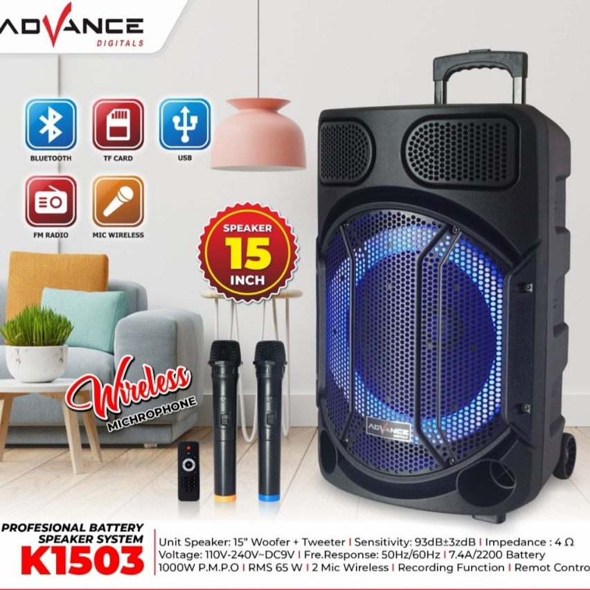 ADVANCE SPEAKER MEETING TROLEY K-1503 SPEAKER 15 INCH