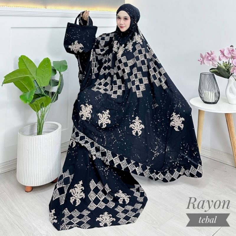 Mukena Cap Batik Rayon Asli Pekalongan