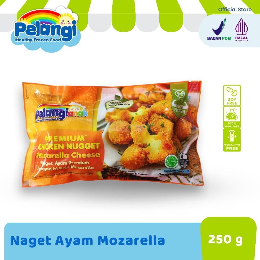 

Pelangi Non MSG/MPASI/Homemade Chicken Nugget Mozzarella Cheese Healthy 250 gr [FRZ]