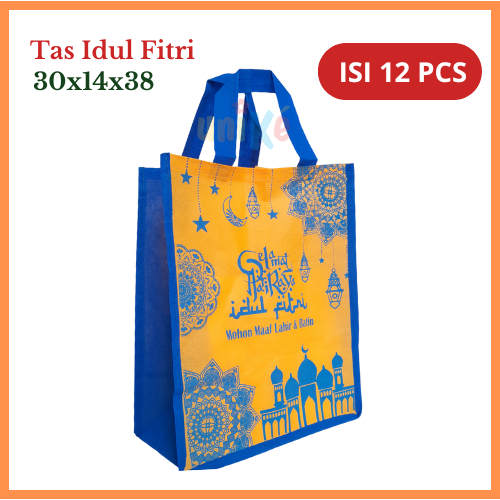 

LUSINAN - TAS SPUNBOND IDUL FITRI 30X14 X38 Goodie Bag Lebaran Sembako Murah JUMBO PARCEL RAMADHAN