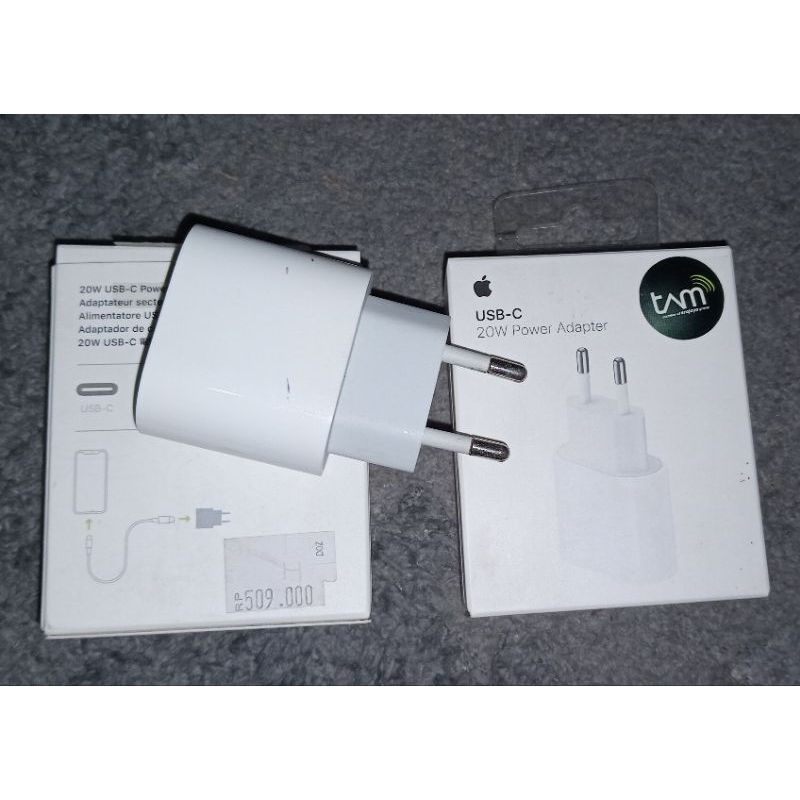 kepala cas iphone asli adapter 20w asli apple