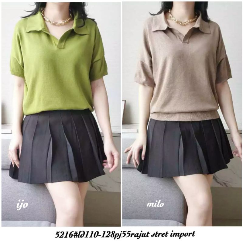 KAOS BLOUSE WANITA IMPORT/ATASAN KAOS RAJUT WANITA/BLOUSE WANITA RAJUT