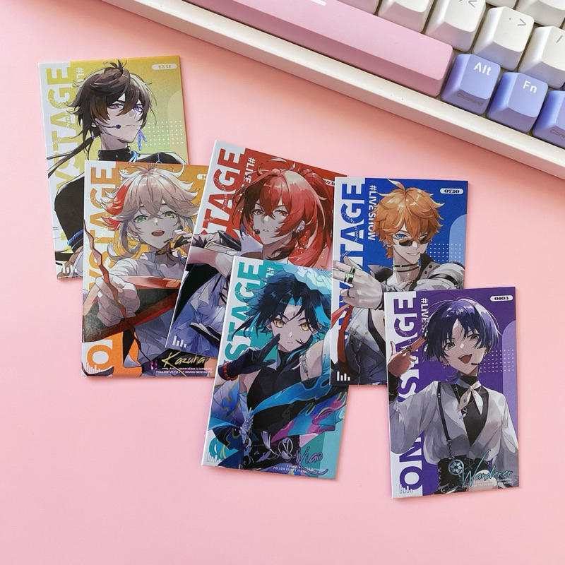 Genshin Impact Photocard On Stage Zhongli Xiao Childe Wanderer Kazuha Diluc