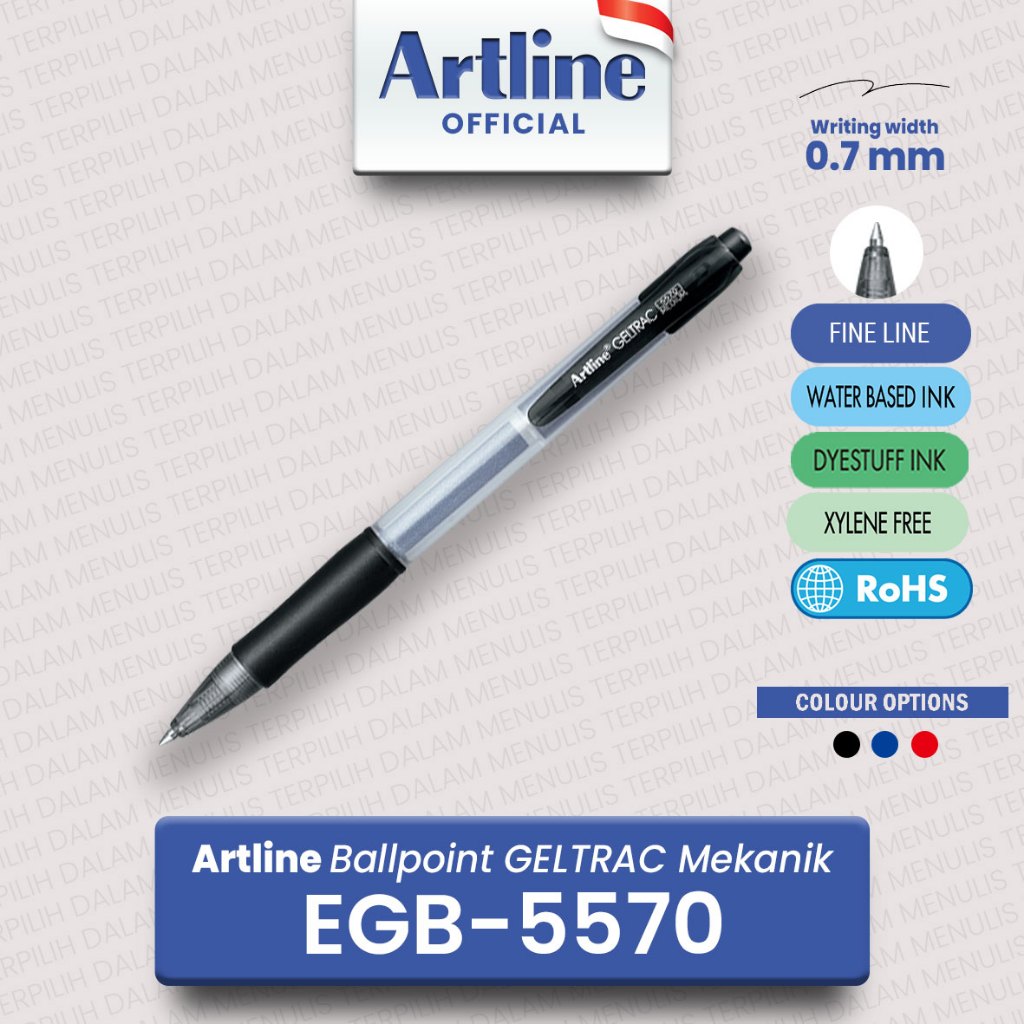 

(LIVE) ARTLINE Ballpoint Pen Geltrac Pulpen Gel 0.7 mm EGB-5570 2