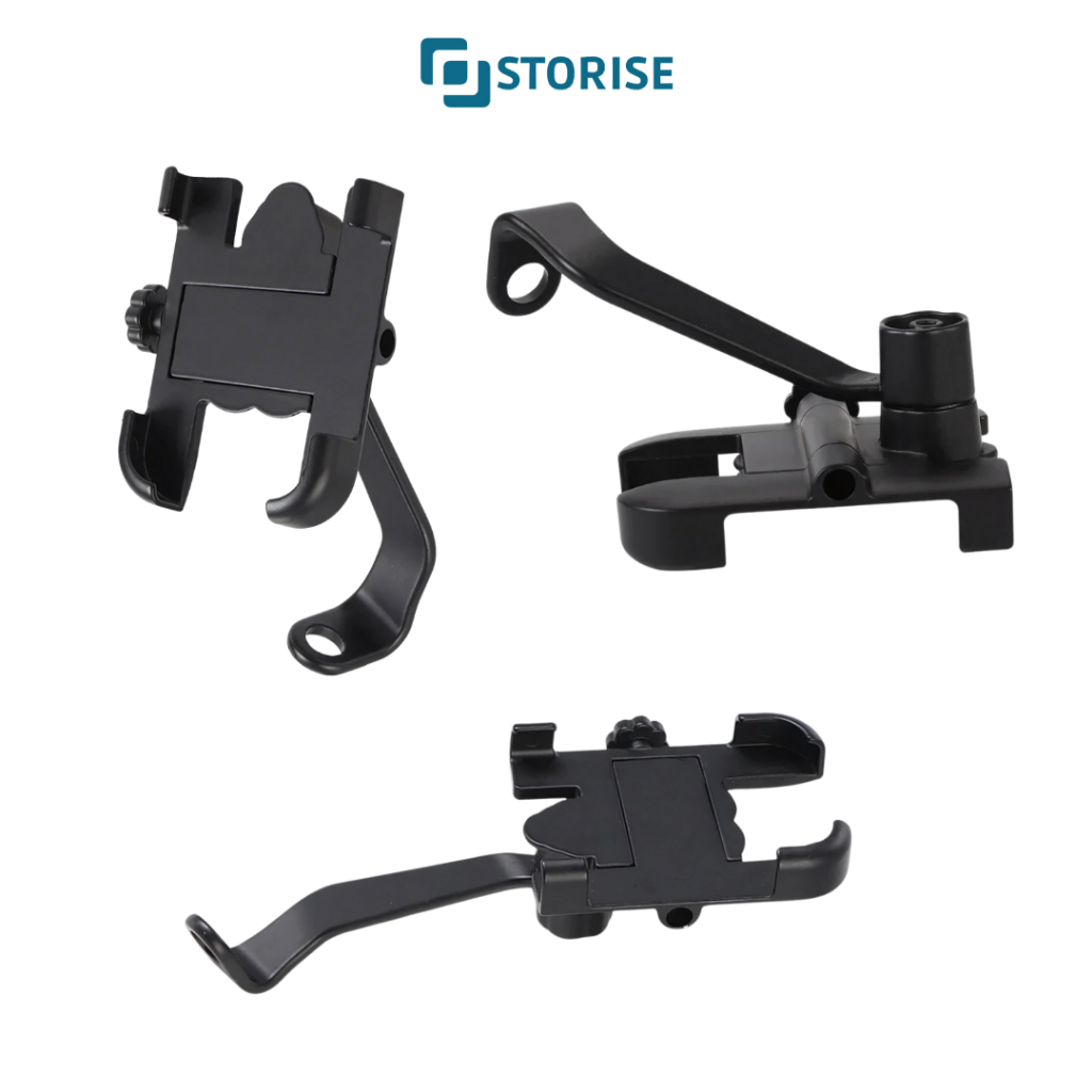 STORISE Holder HP Motor Besi Anti Getar dan Anti Air untuk Spion Motor dan Sepeda