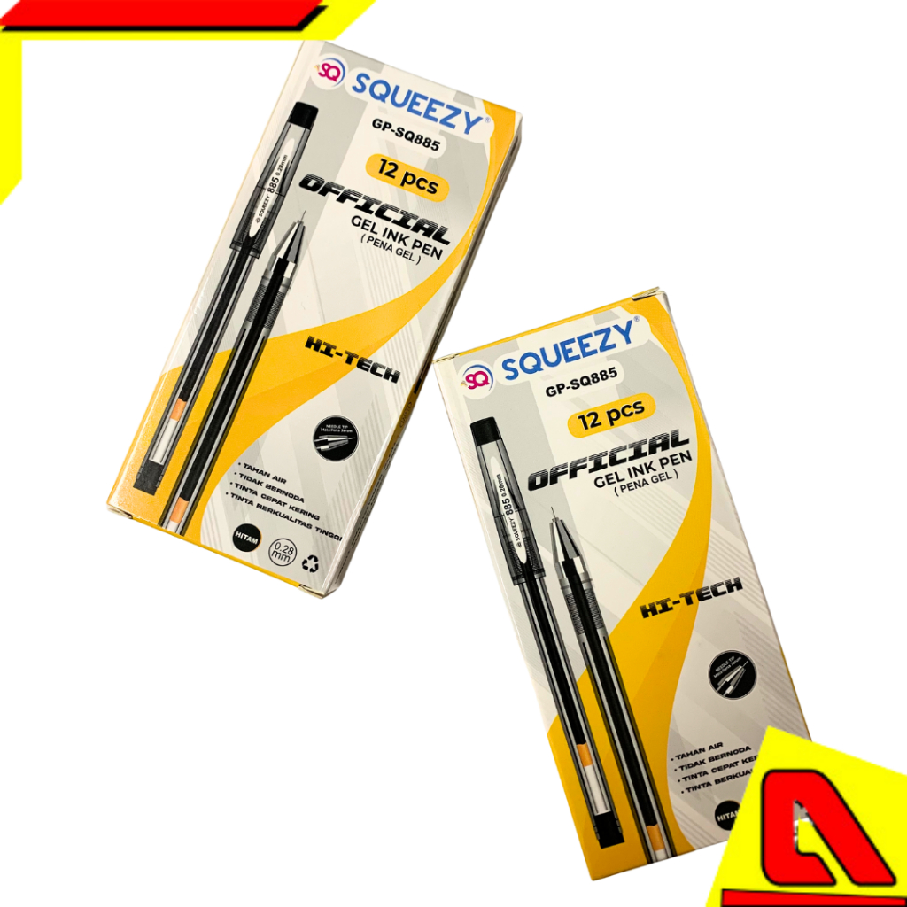 

Bolpoin gel Squezzy/ Pulpen gel pen squezzy SQ885/ 1Pak isi 12 pcs