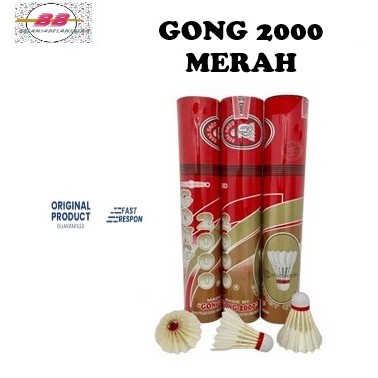 KOK BADMINTON SHUTTLECOCK GONG 2000 MERAH ORIGINAL