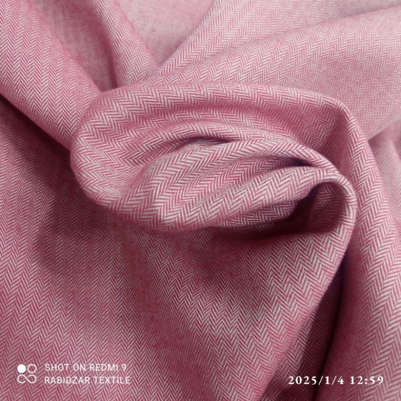 KAIN KATUN DOBBY TIMBUL SALUR ZIGZAG PINK SALEM
