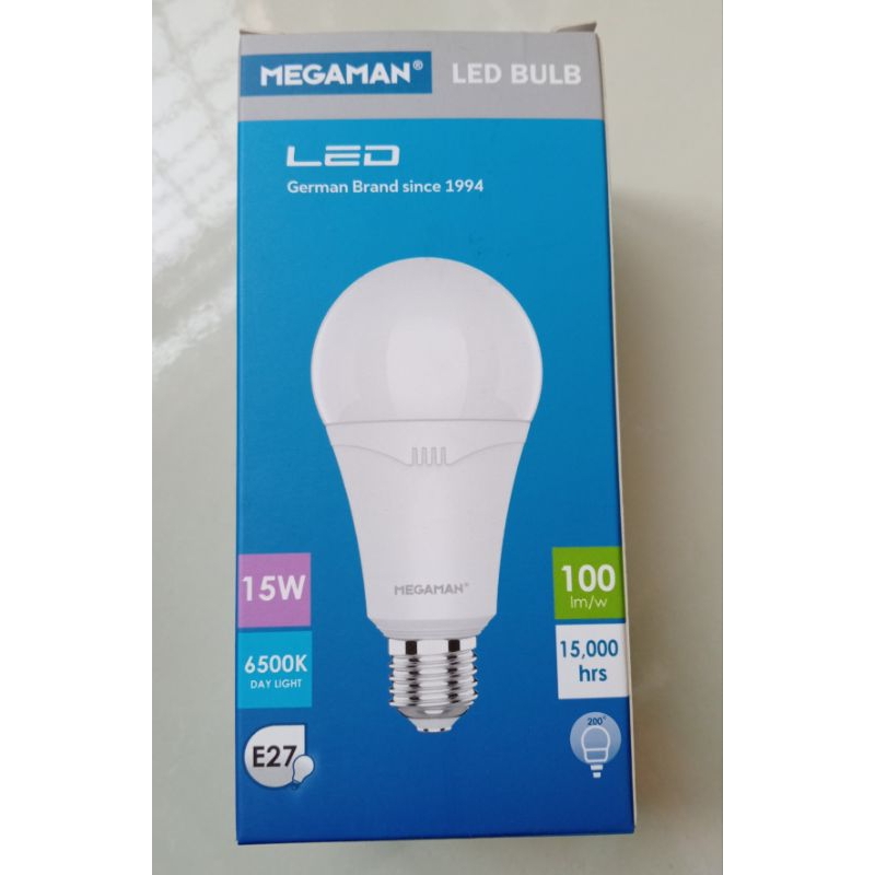 LAMPU BOHLAM 15 W MEGAMAN LED BULB YTA70Z1 15 WATT 6500K DAYLIGHT E27