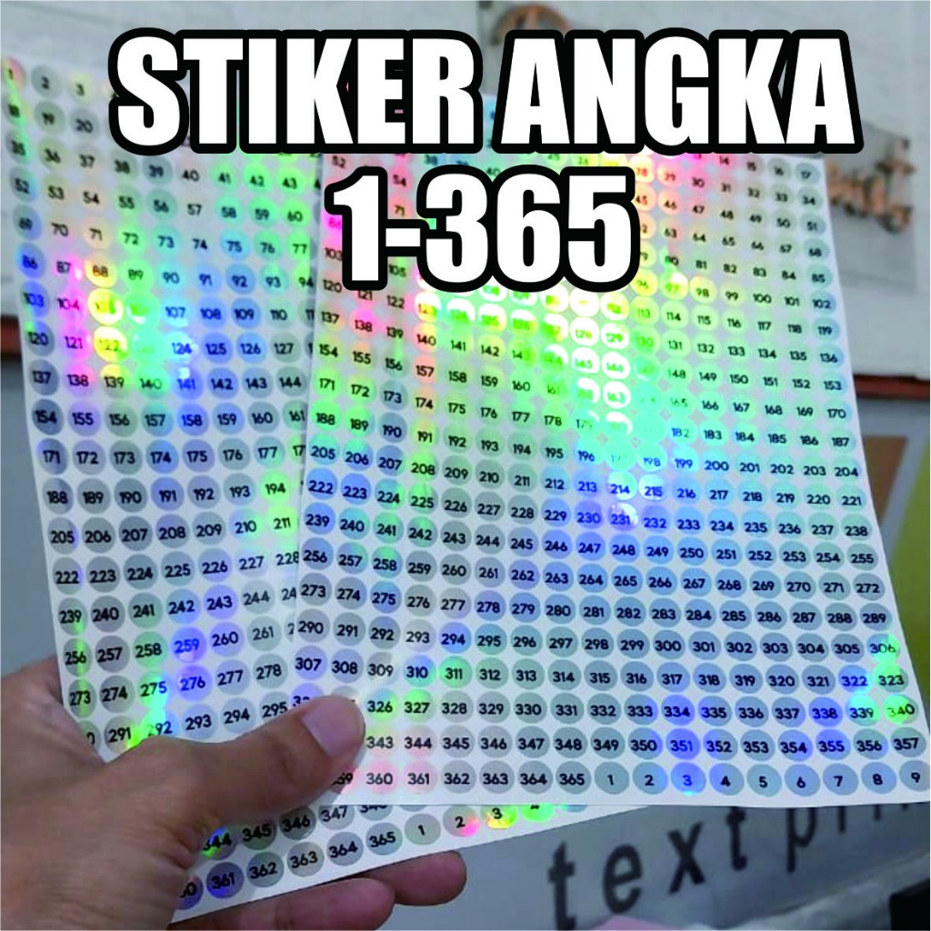 

STIKER HOLOGRAM ANGKA 1 - 365