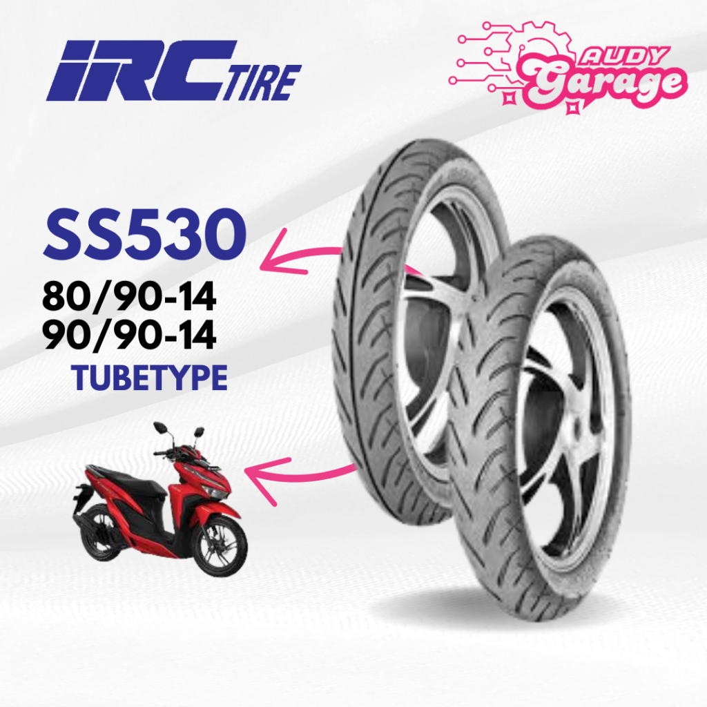 Ban Luar IRC 80/90 Ring 14 tubetype SS530 F Vario Beat Scoopy karbu Depan