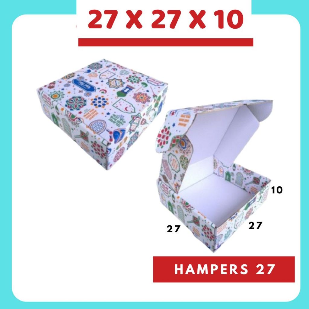 

Kardus Hampers 27x27x10 LS Box Ied Mubarok Dus Idul Fitri Dus Lebaran Packing Kotak Kemasan Karton Polos/Motif