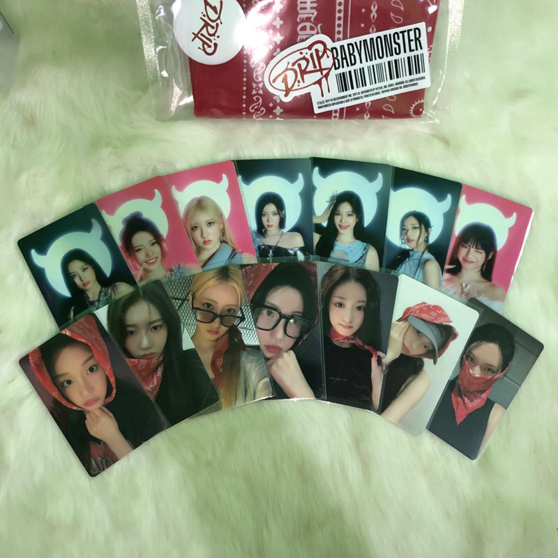 PHOTOCARD OFFICIAL BABYMONSTER ALBUM BANDANA DRIP ONLY BAEMON AHYEON ASA RAMI RUKA CHIQUITA RORA PHA