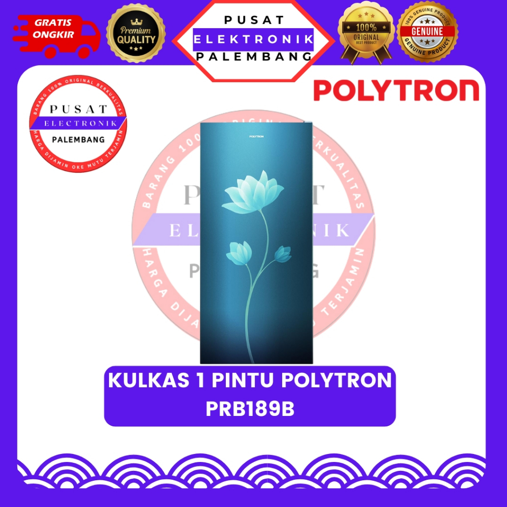 KULKAS 1 PINTU POLYTRON PRB-189B KULKAS 1 PINTU PALEMBANG