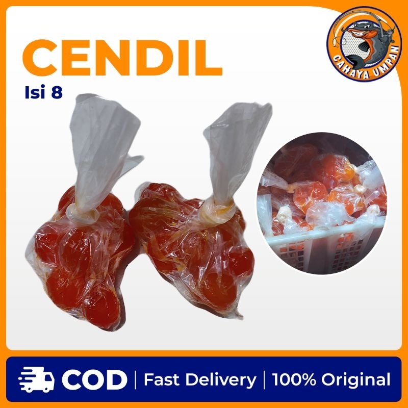 Umpan ikan Galatama lele bawal isi 8 butir cendil oren orange