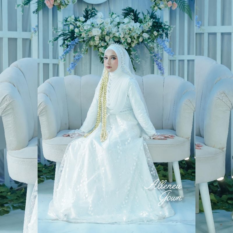 ( AYYANA DRESS ) GAUN PENGANTIN MUSLIMAH/SYARI NO EKOR/GAMIS KONDANGAN/KEBAYA/WISUDA