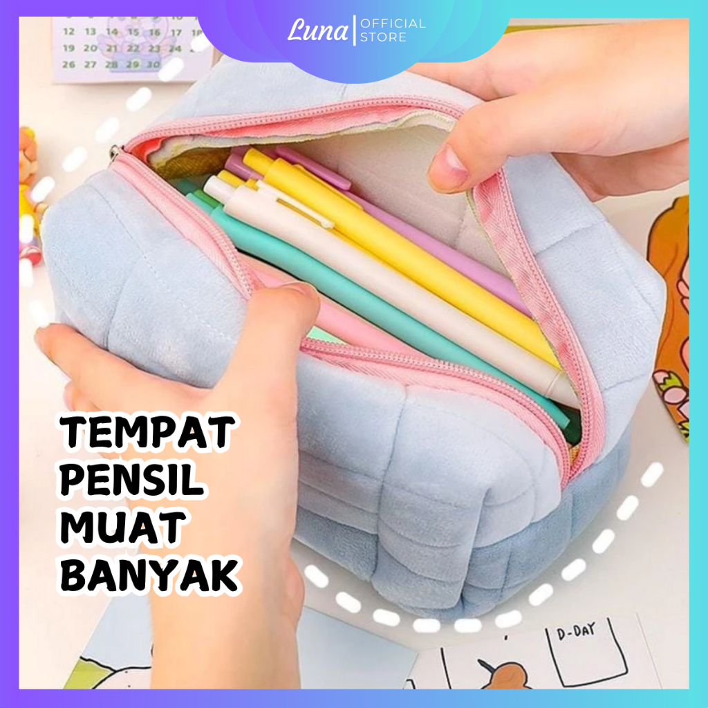 

Tempat Pensil Pillow Aesthetic Pensil Case Pouch Bantal Kotak Pensil Pouch Make Up Kapasitas Besar