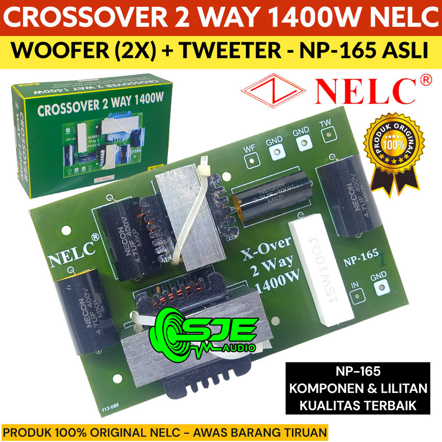 CROSSOVER 2 WAY WOOFER TWEETER 1400W NELC N165 CROSOVER SUBWOFER MIDLE MIDDLE MID MIDEL WOFER TWETER
