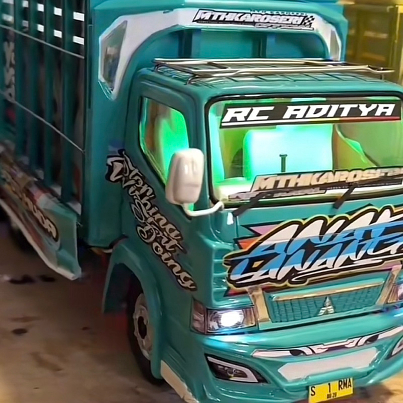 Truk Oleng Full Variasi - RC Miniatur Truk - Truk Oleng Dari Kayu Asli - Mainan Anak