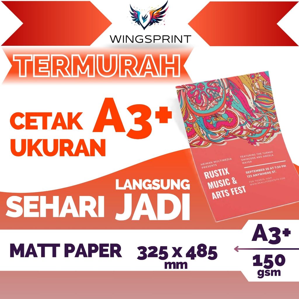 

Cetak A3+ Murah | Print A3+ 1 Sisi dan 2 Sisi | Kertas MATT PAPER