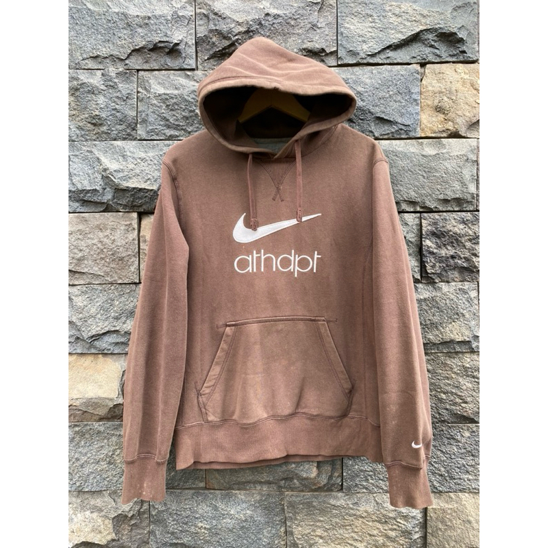 Vintage Nike Center Logo Swoosh Hoodie Brown X ORIGINAL 100%