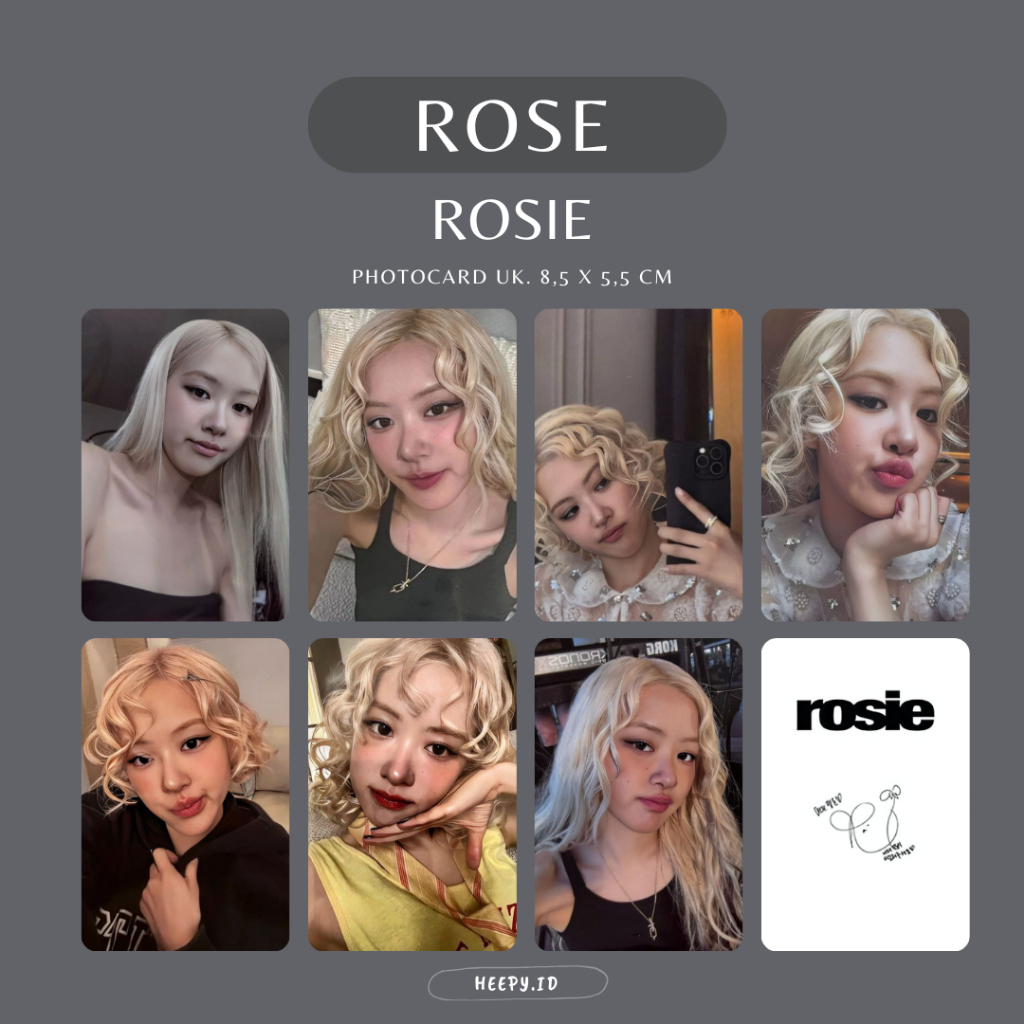 [BP ROSE] UNOFFICIAL PHOTOCARD BLACKPINK ROSE ROSIE