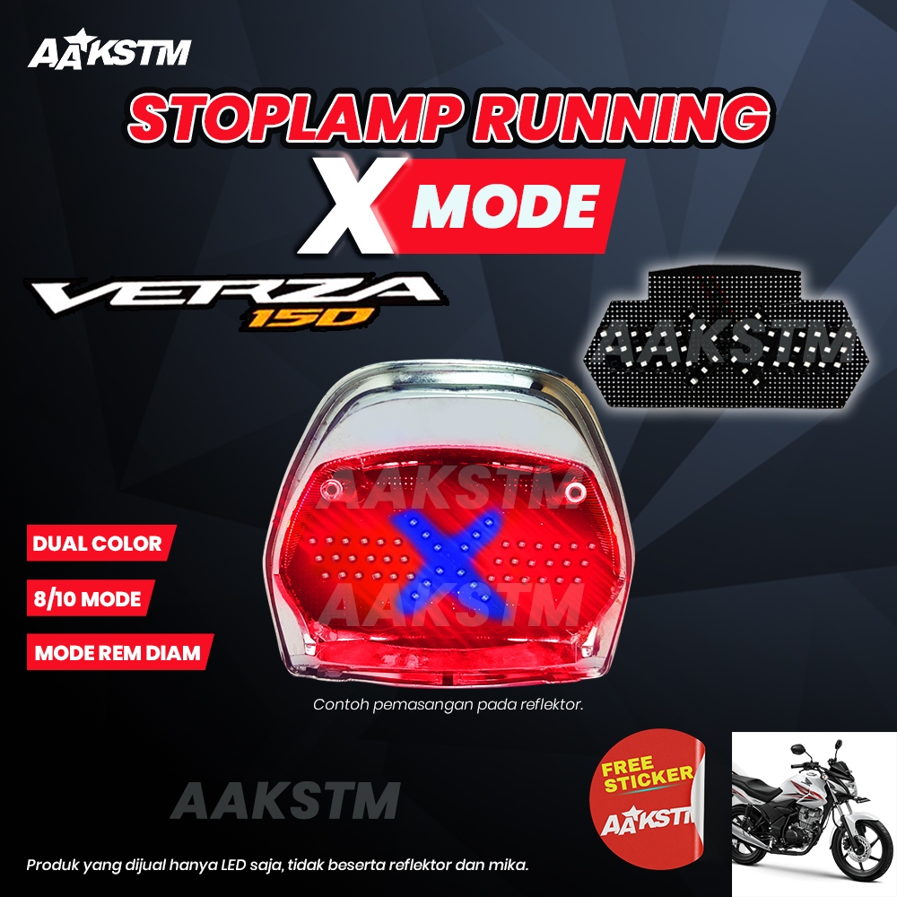 Lampu Rem LED Cb 150 Verza  X Mode LED 8 10 Mode Running Lampu  Belakang Variasi Modifikasi Motor