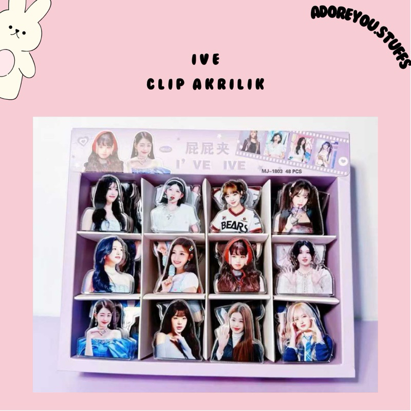 

IVE KLIP AKRILIK PENJEPIT KERTAS AKRILIK CLIP PENJEPIT BINDER KPOP WONYOUNG YUJIN LESSEO LIZ REI
