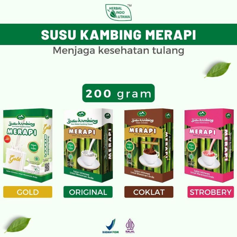 

SUSU Kambing Etawa Merapi 200 gr Herbal Indo Utama